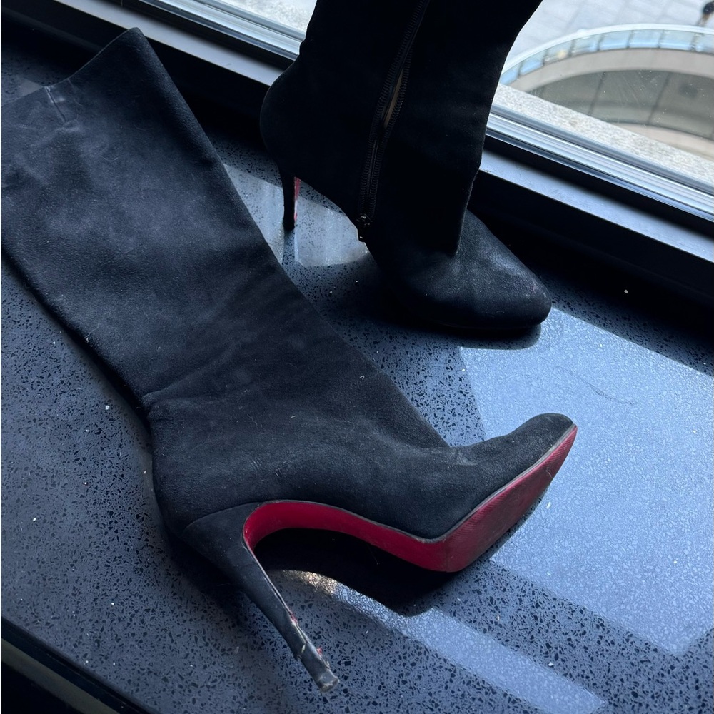 COPY - Suede knee high louboutin boots. Size : 39